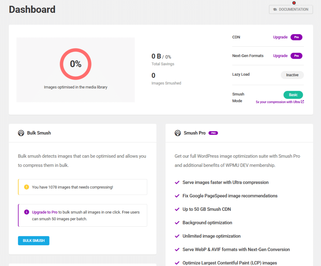 Smush by WPMU DEV Screenshot