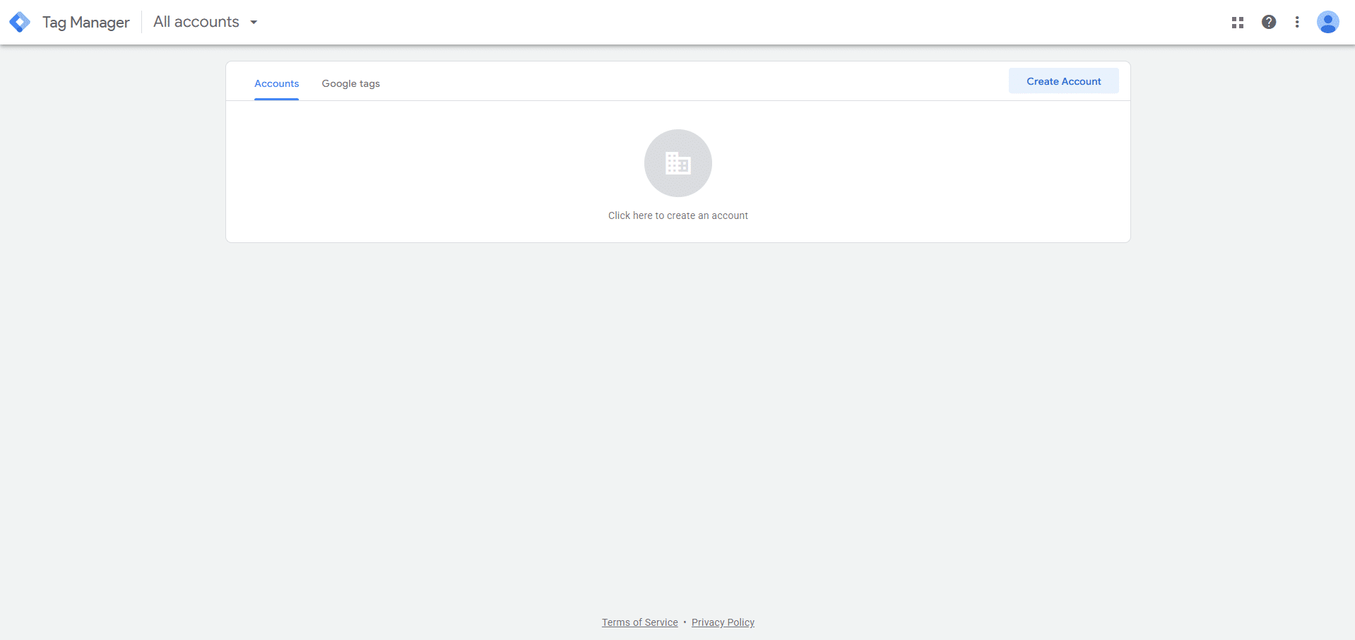 Google tag manager Step 1