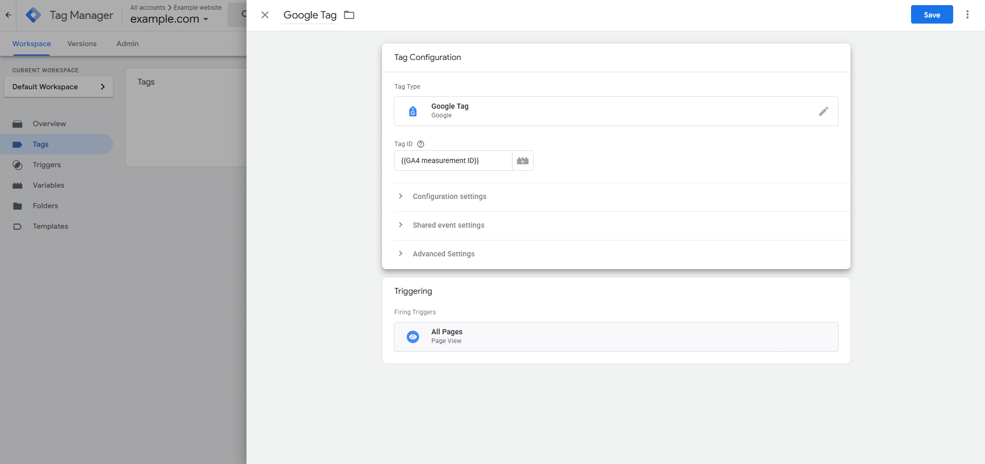 Google tag manager Step 6