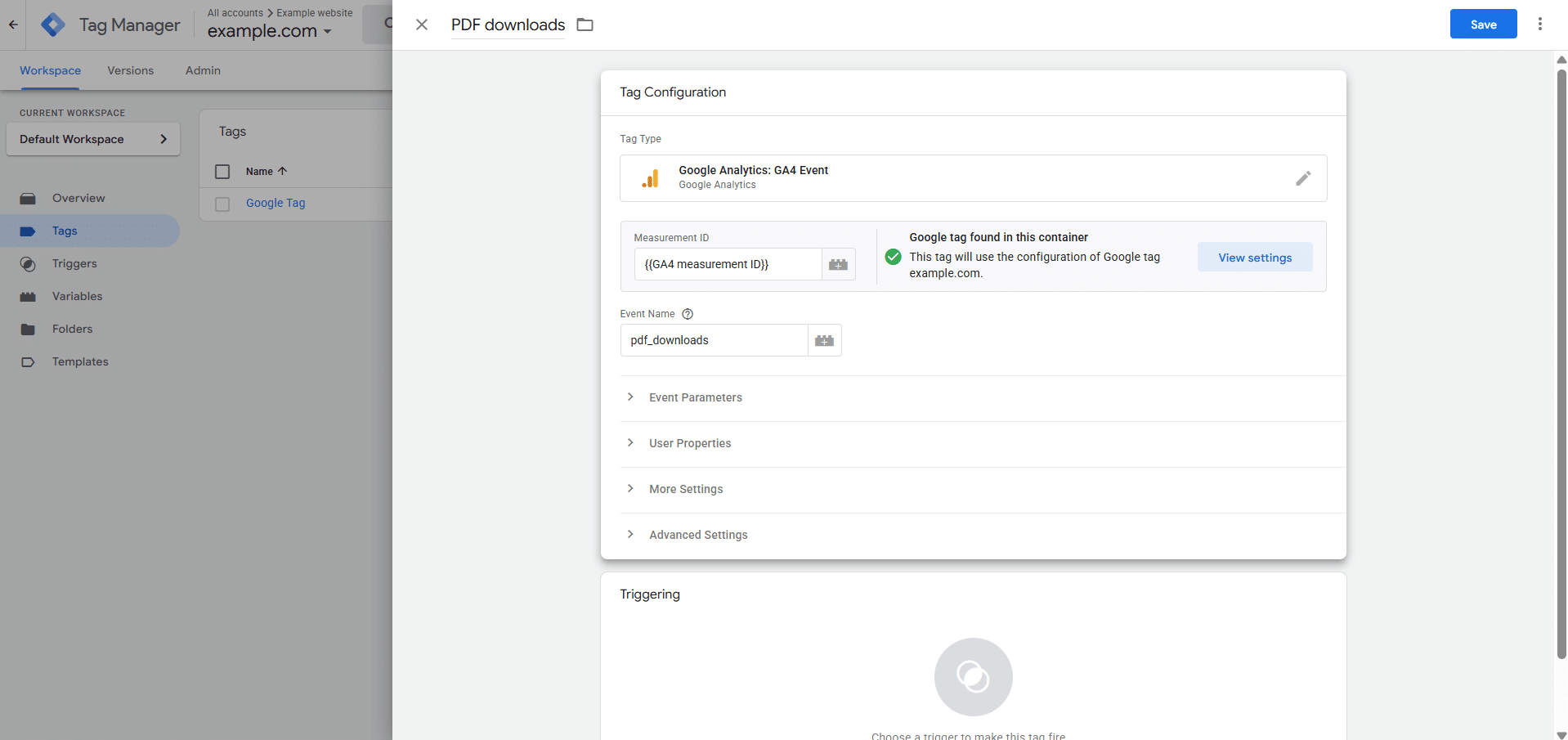 Google tag manager Step 7