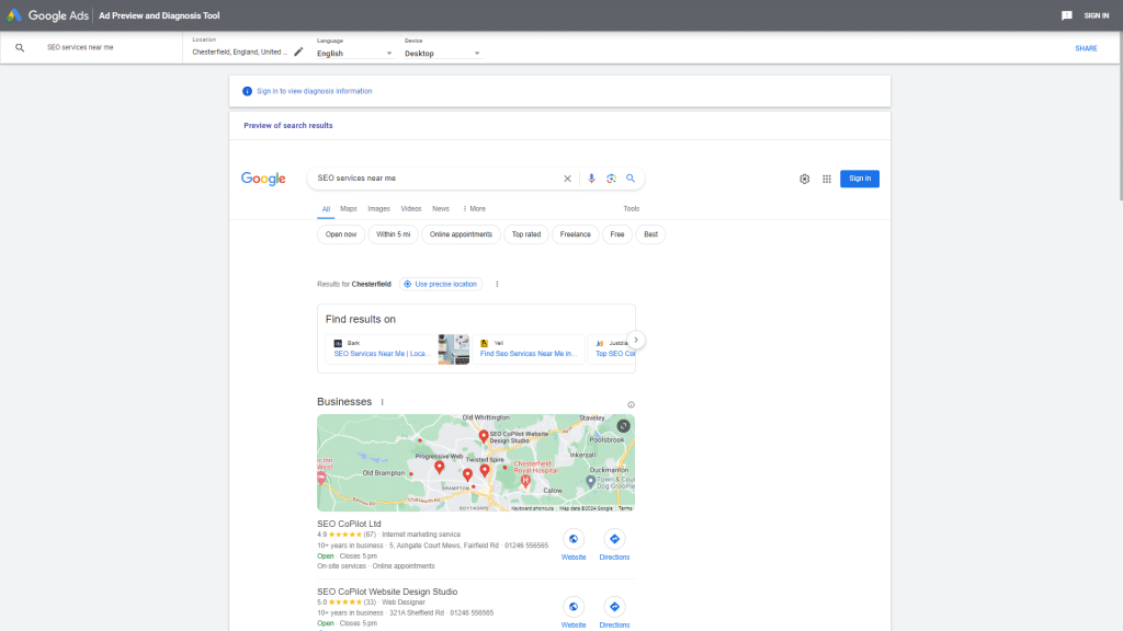 Google s Ad Preview Tool 1